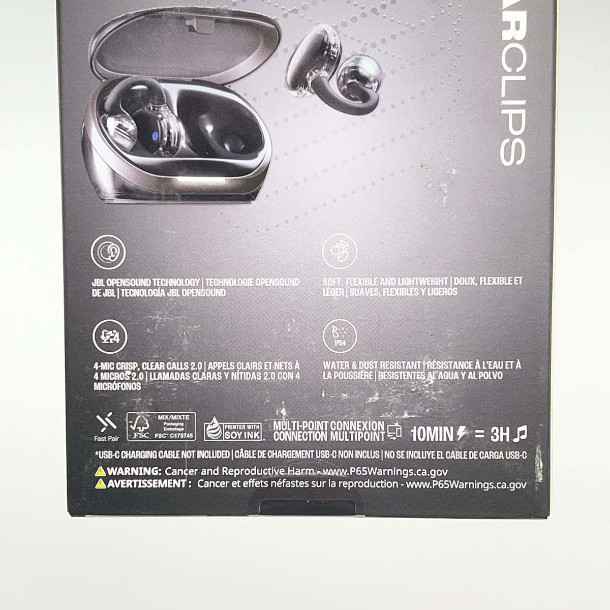 JBL Sound Gear Clips Open Ear Sonic Arc Design Extra Bass 32 Hr Charge Black