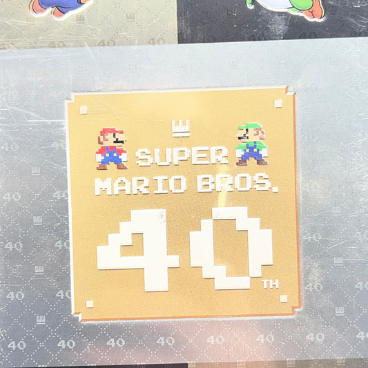 ZA@ NINTENDO Super Mario Bros 40th Collectable Game Case 7"x4" Multicolor (As-Is)