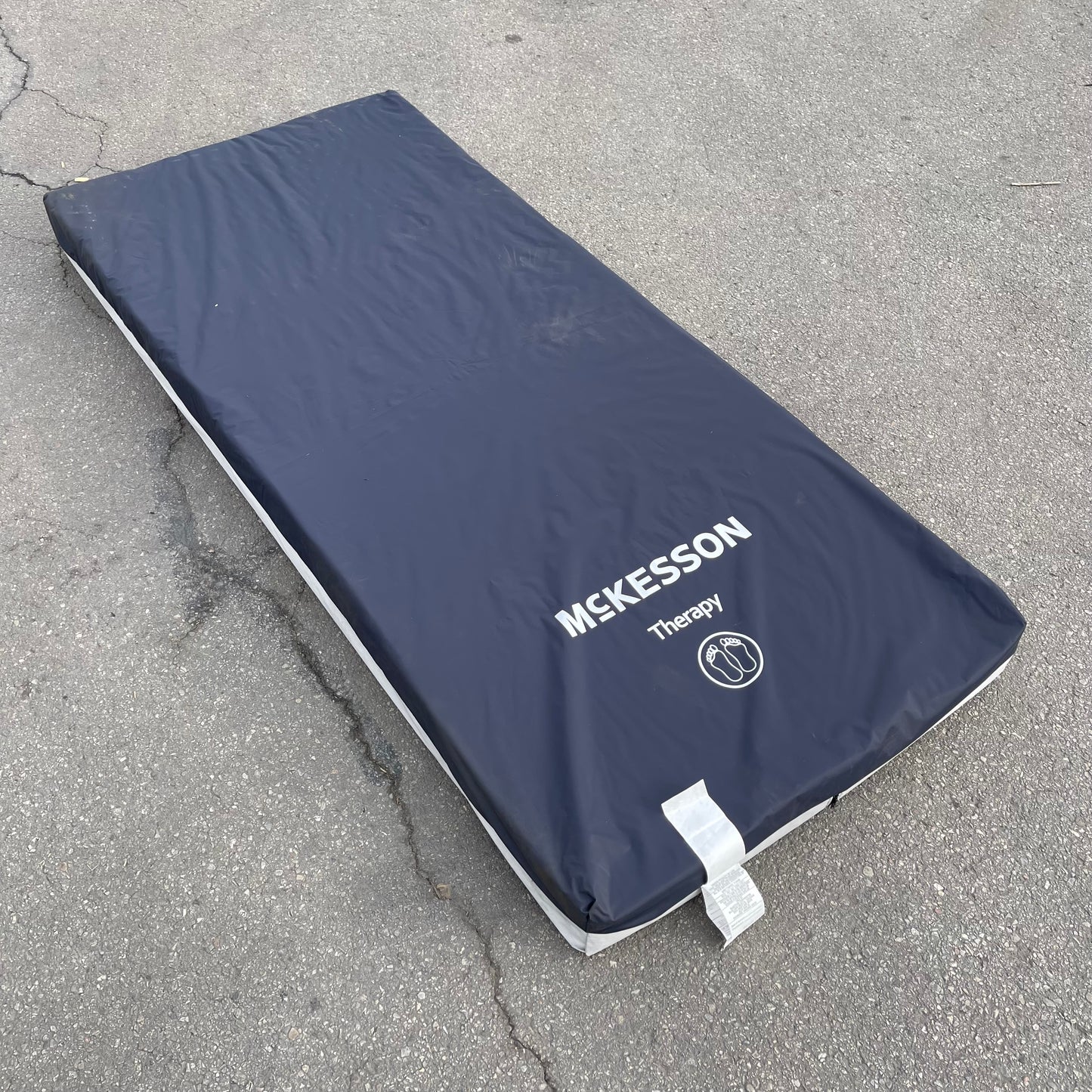 ZA@ MCKESSON Therapy Foam Medical Mattress Blue & Grey (AS-IS)