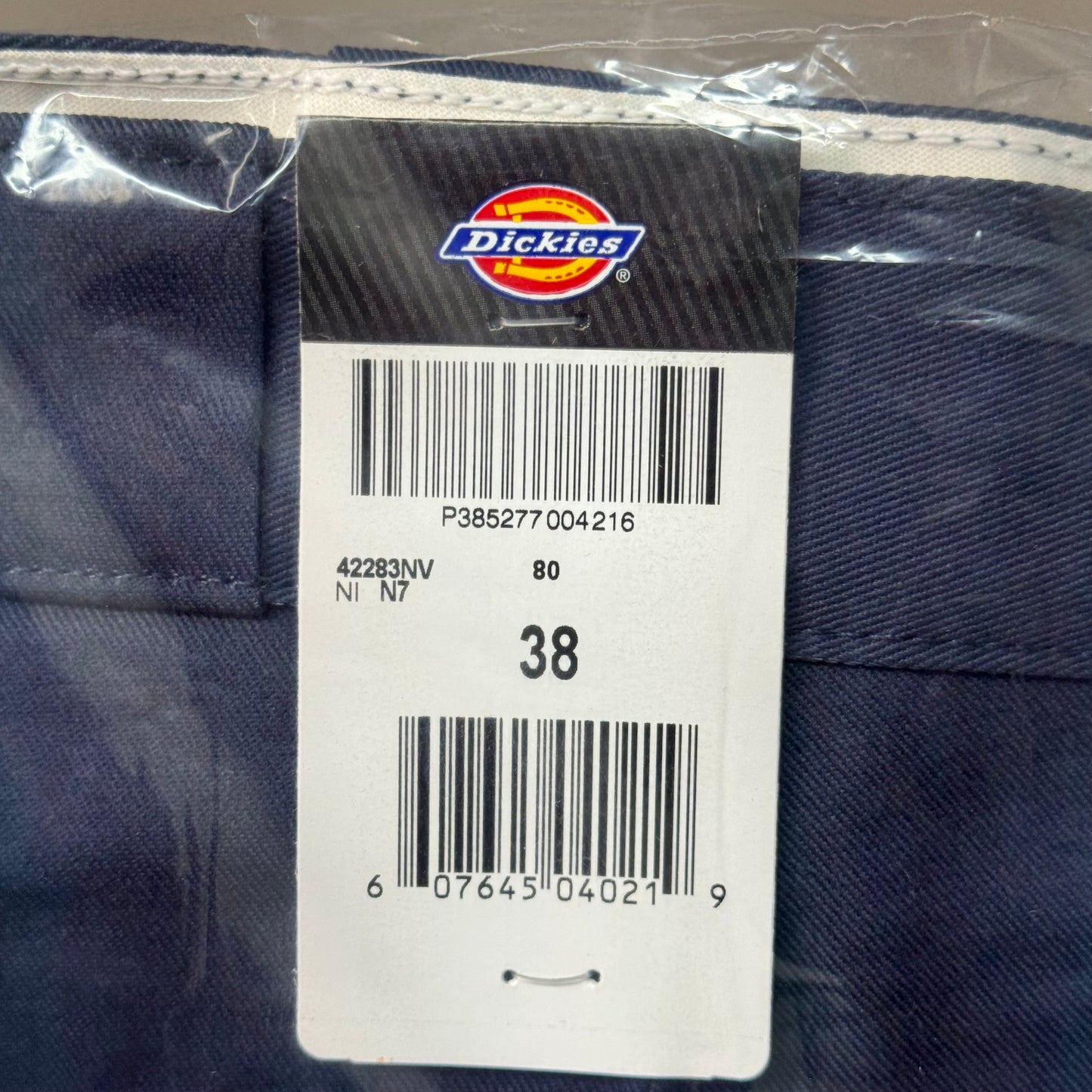 DICKIES Loose Fit Twill Work Shorts 13" Inseam Men's Sz 38 Navy Blue 42283NV