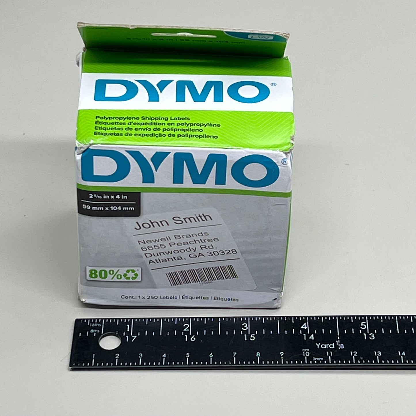 DYMO (3 PACK) White Labels Shipping Labels 2 5/16in X 4in 250 Labels Per Roll 1763982