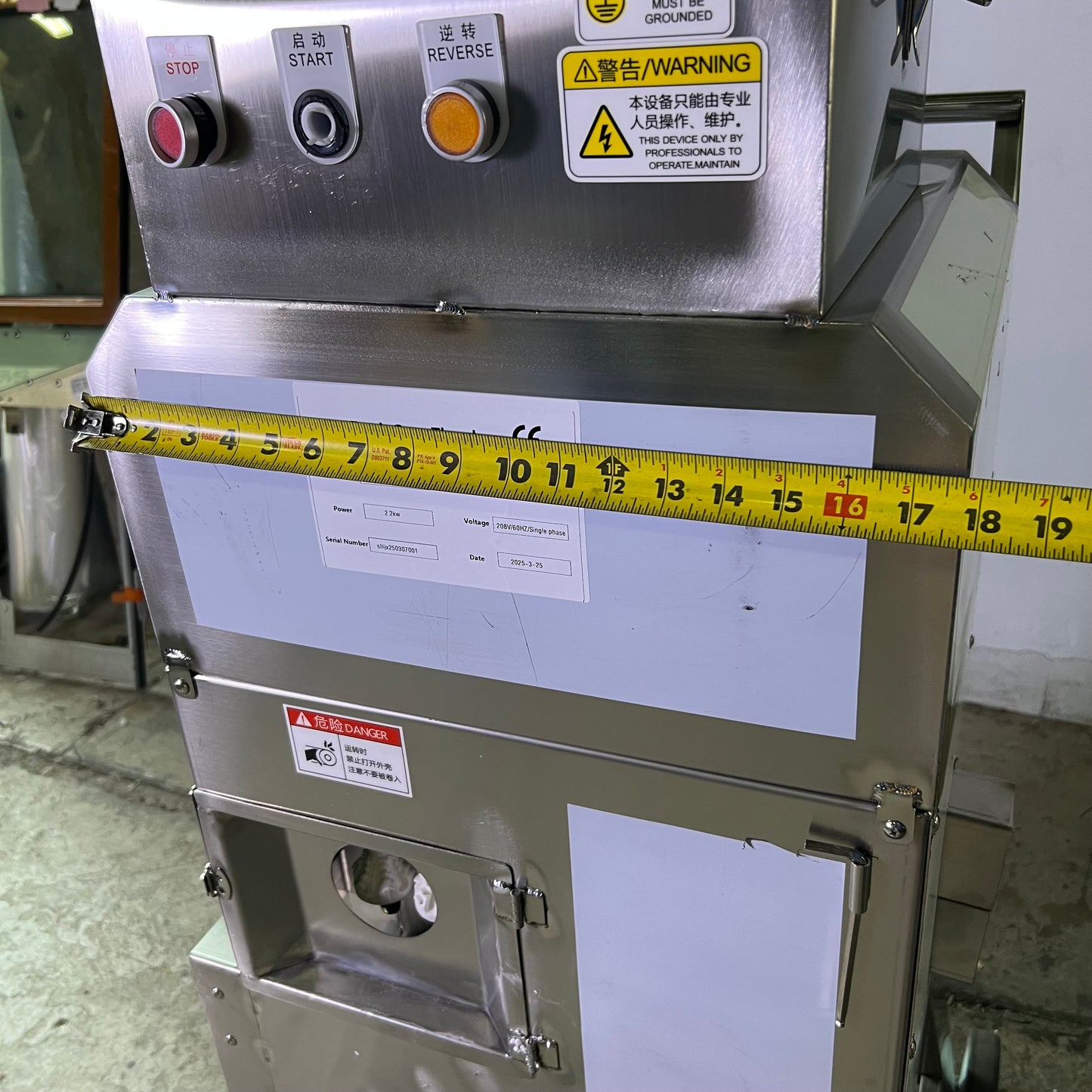 Fresh Corn Thresher 208V 18" x 18" x 48"H SLLIJX250307001 (AS-IS, Aesthetic Damage)