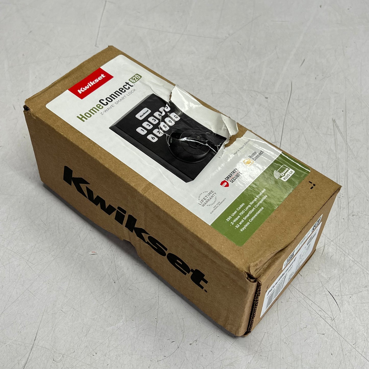 KWIKSET Home Connect 620 Z-Wave Smart Lock Long Range Matte Black 98935-007