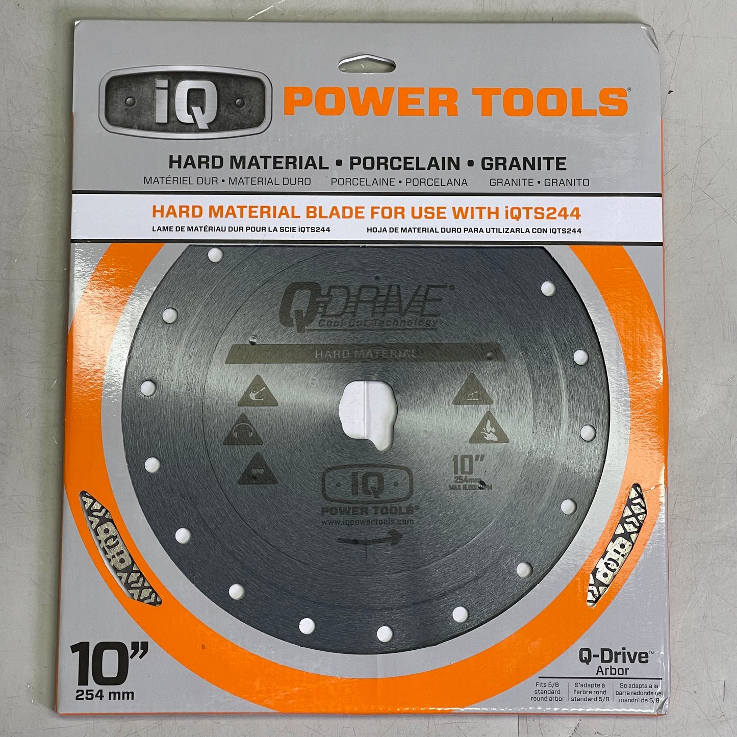 IQ POWER TOOLS Q-Drive Arbor Hard Material Blade For IQTS244 10" T10-060P-QD-HM