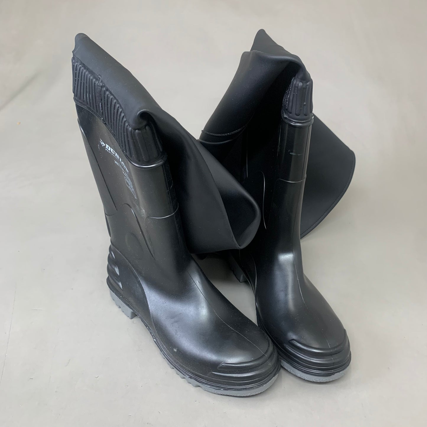 DUNLOP Hip/Thigh Wader Steel Toe Boots Steel Toe Unisex Sz 9 Black/Grey 86056