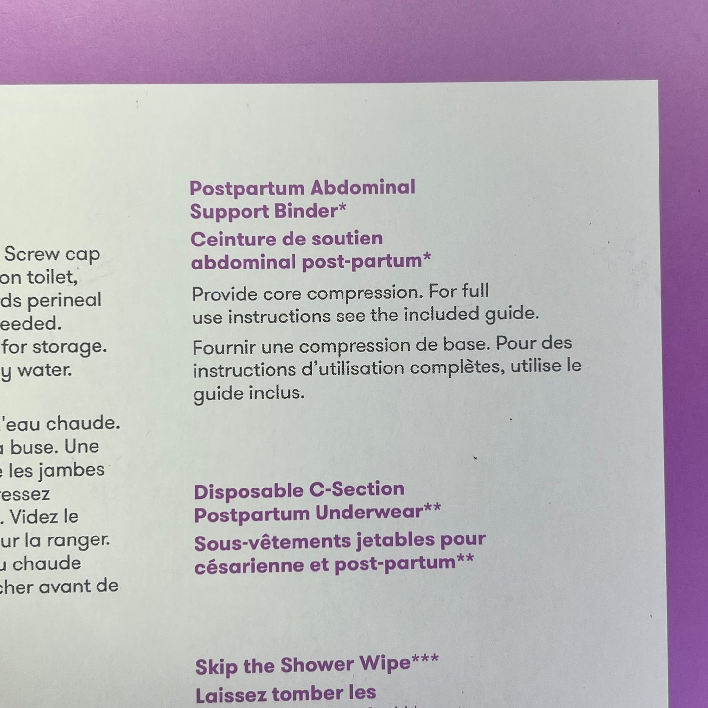 FRIDA MOM (19 PIECE KIT) C-Section Recovery Kit Day To Night Care Grey 773981