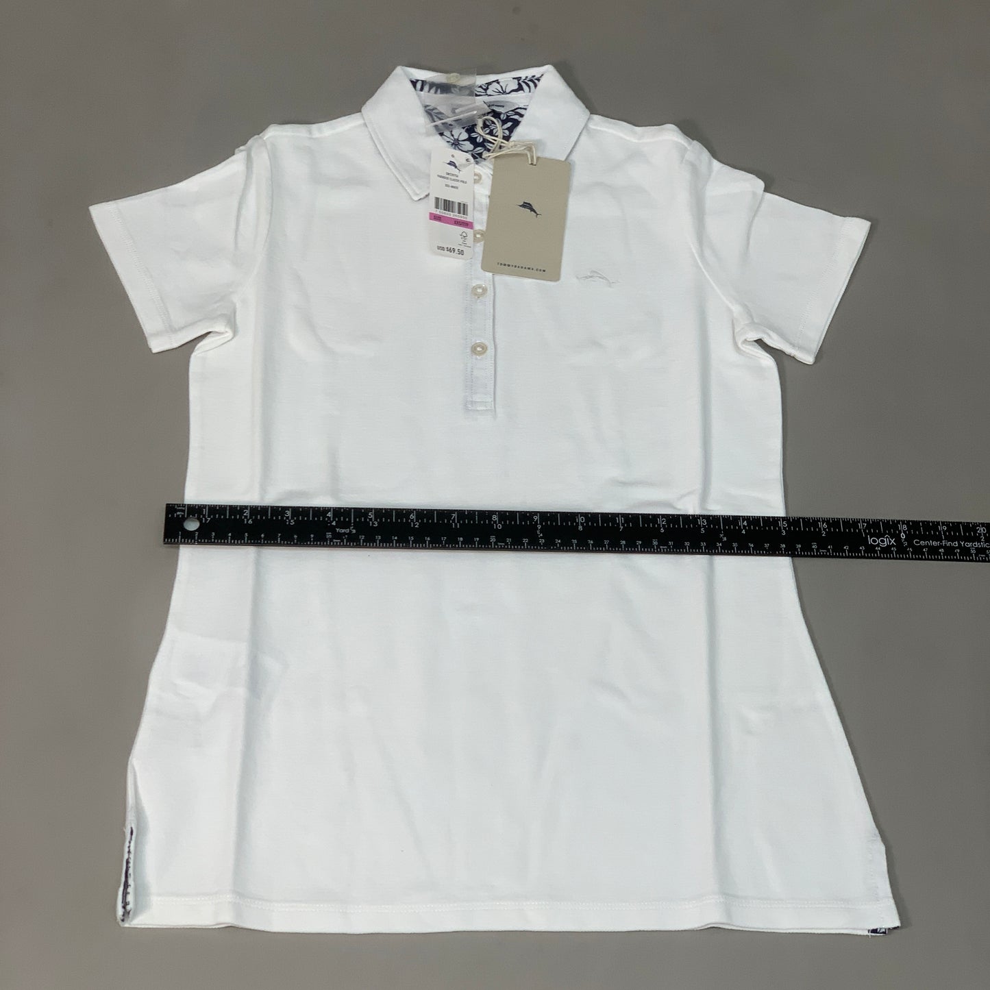 TOMMY BAHAMA Paradise Classic Garment-Dyed Polo Sz XXS White SW220756 (New)