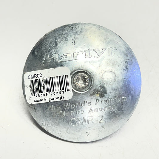MARTYR Zinc Rudder & Trim Anodes 2-13/16 Zn W/Slot Steel CMR02