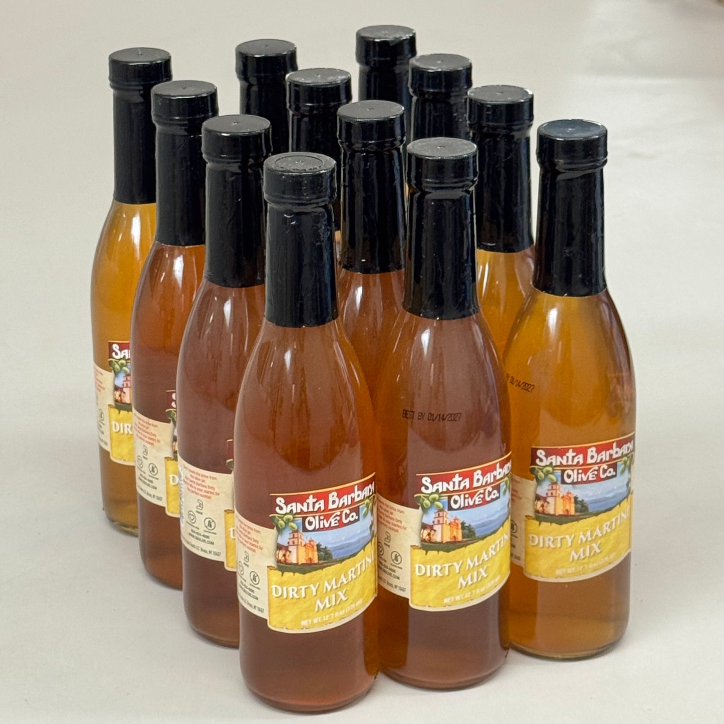 SANTA BARBARA OLIVE CO (12 Pack) Dirty Martini Mix 375ML Yellow BB 01/27 55-200-29