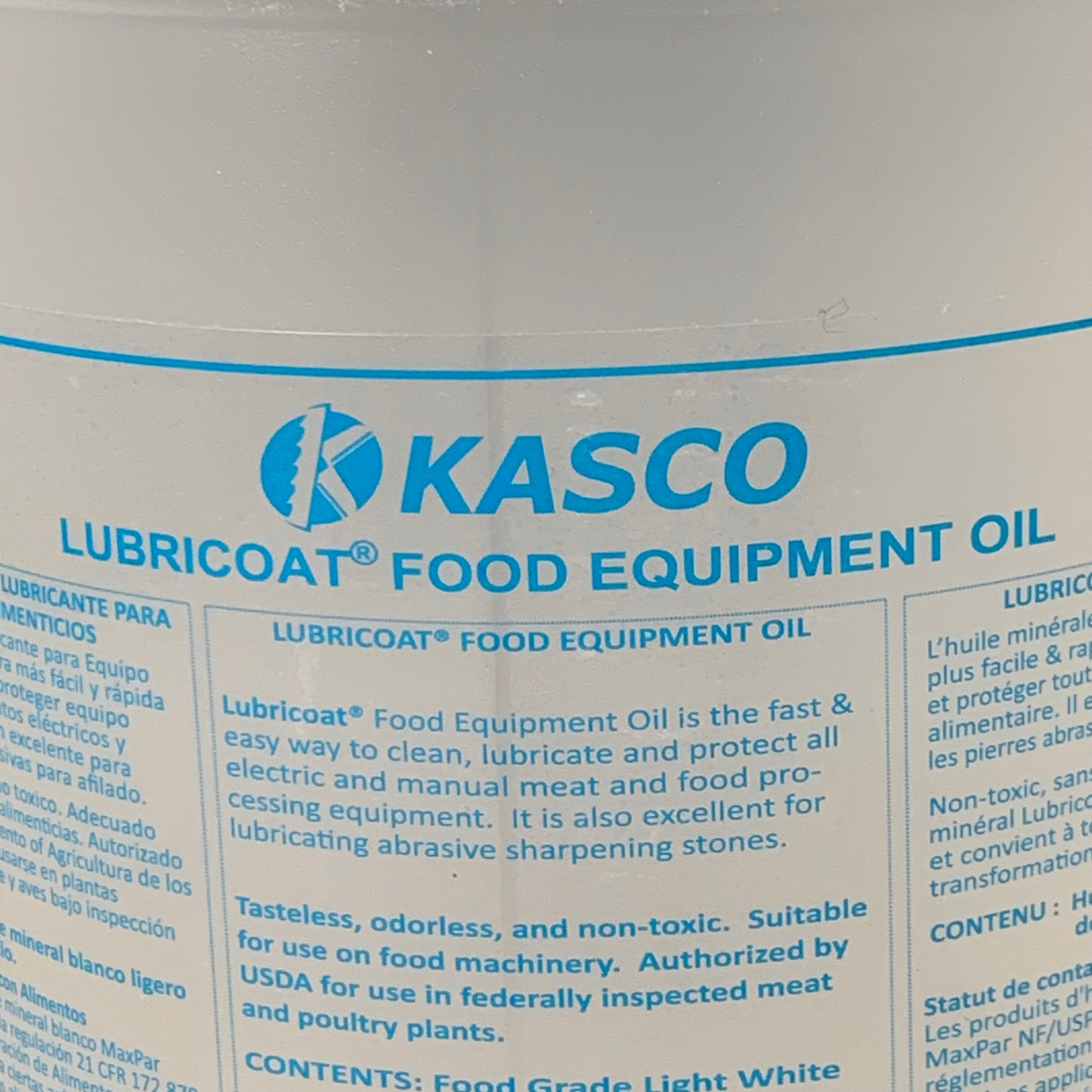 KASCO (4 PACK) Lubricoat Food Equipment Oil 1 Gallon Clear 2584063