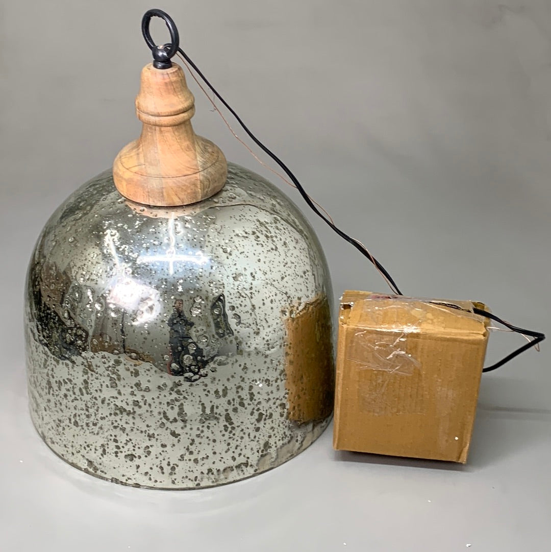 CAPITAL LIGHTING Inglewood Stone Seeded Mercury Pendant Light 20" x 5" x 15" Bronze (New) lo