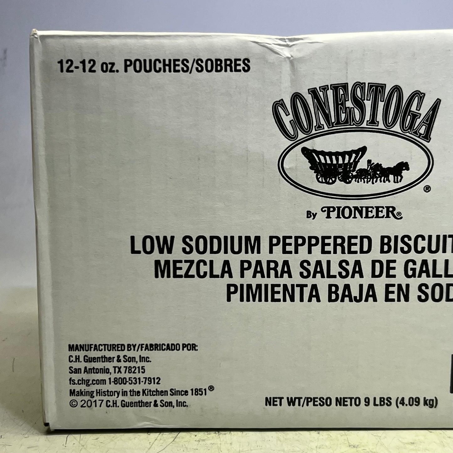 ZA@ CONESTOGA (12 PACK) Low Sodium Peppered Biscuit Gravy Mix 12 oz. 99484 A