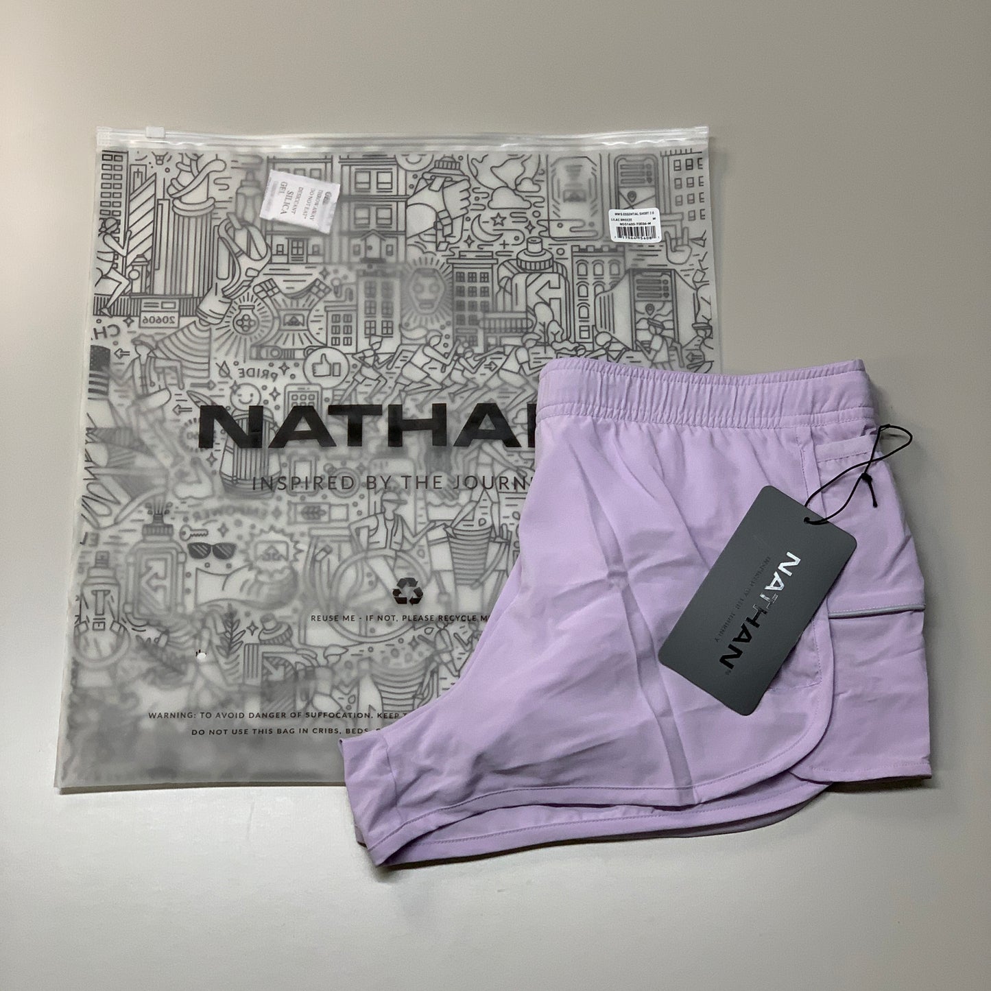 NATHAN Essential Short 2.0 Women's Lilac Breeze Size M NS51400-70036-M