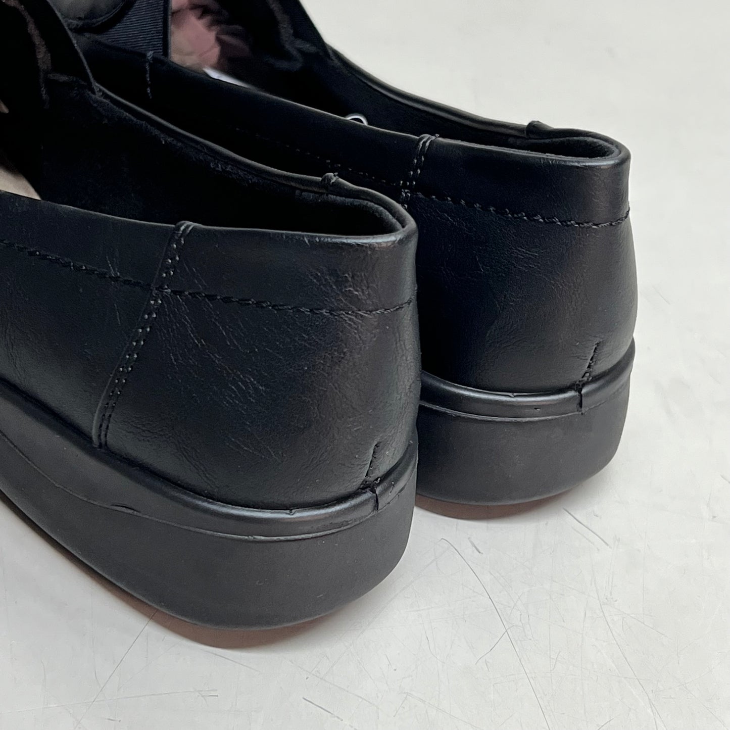 HARBORSIDES Noel Memory Foam Slip On Shoes Faux Leather Women's Sz 8.5 Black