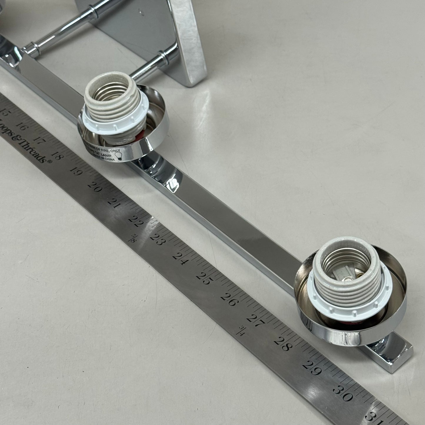 TRANS GLOBE 4-Light Glass Shaded Drum Vanity Bar 31.25"x7.5"x 6" Black 70524 (New Other- Slightly Distressed Packaging)