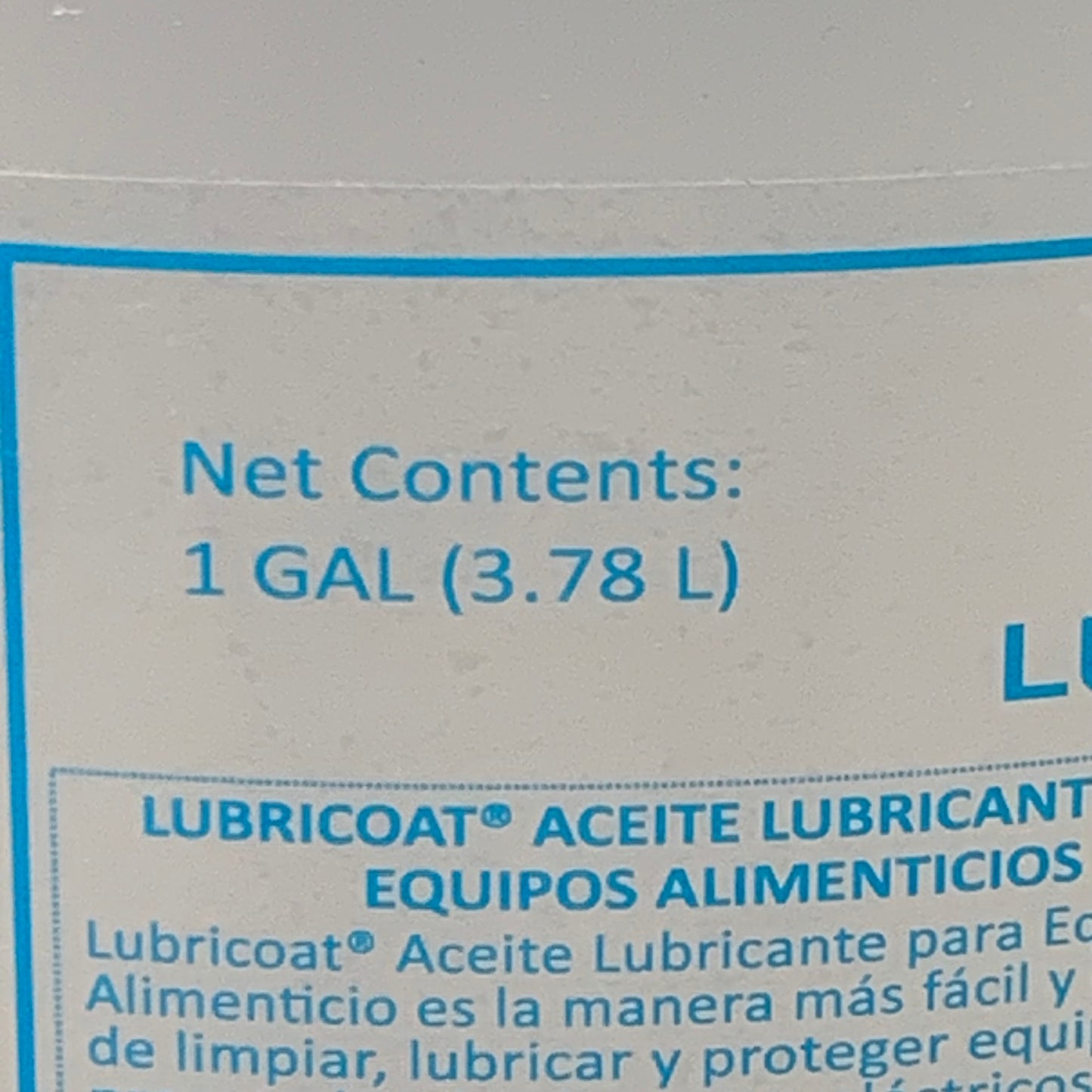 KASCO (4 PACK) Lubricoat Food Equipment Oil 1 Gallon Clear 2584063