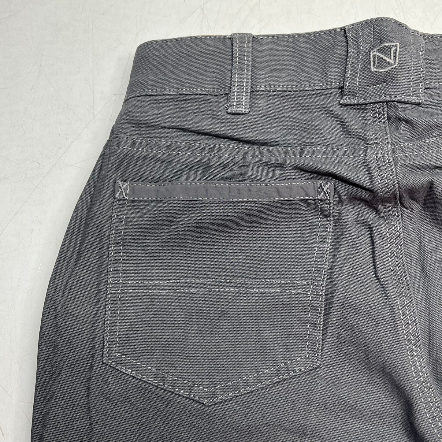 NOBLE OUTFITTERS Tug-Free Stretch Canvas Utility Pant Women's Sz 14 Asphalt 24036