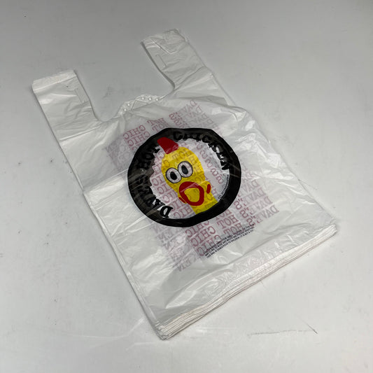 ZA@ DAVE'S HOT CHICKEN (1200 PACK) Plastic Takeout Bags 22x13x8" White 138221200DHC