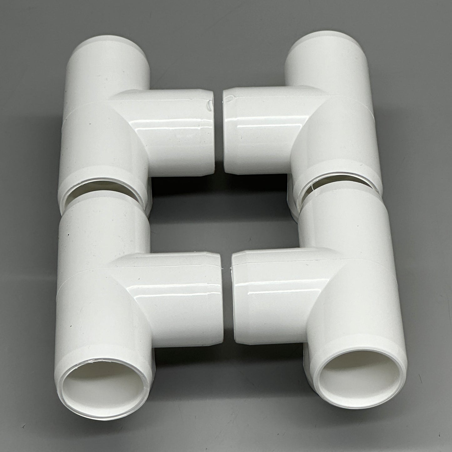 PVC PIPE (8 Pack) 3/4" 4-Way Elbow & 4" Straight Pipe PVC Fitting in White