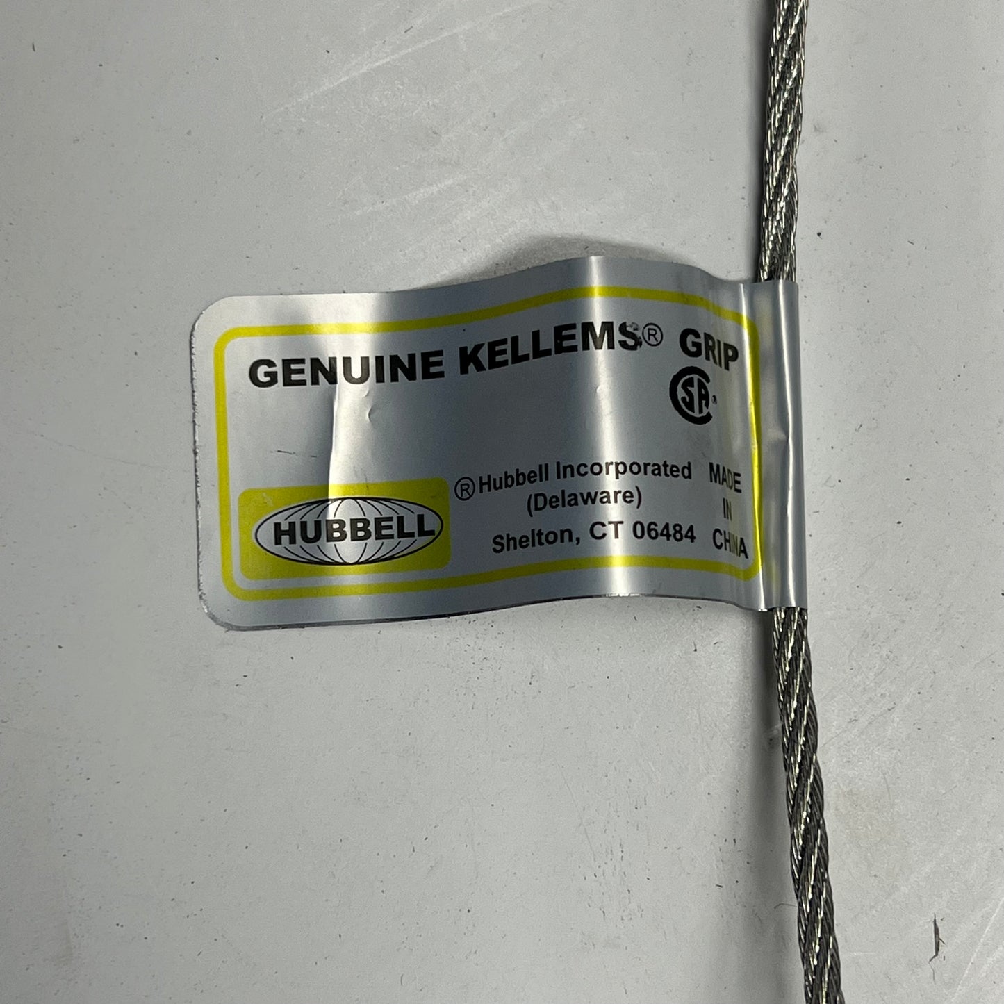 HUBBELL Genuine Kellems Single Eye Support Grip 63-.74" Galvanized 02201014