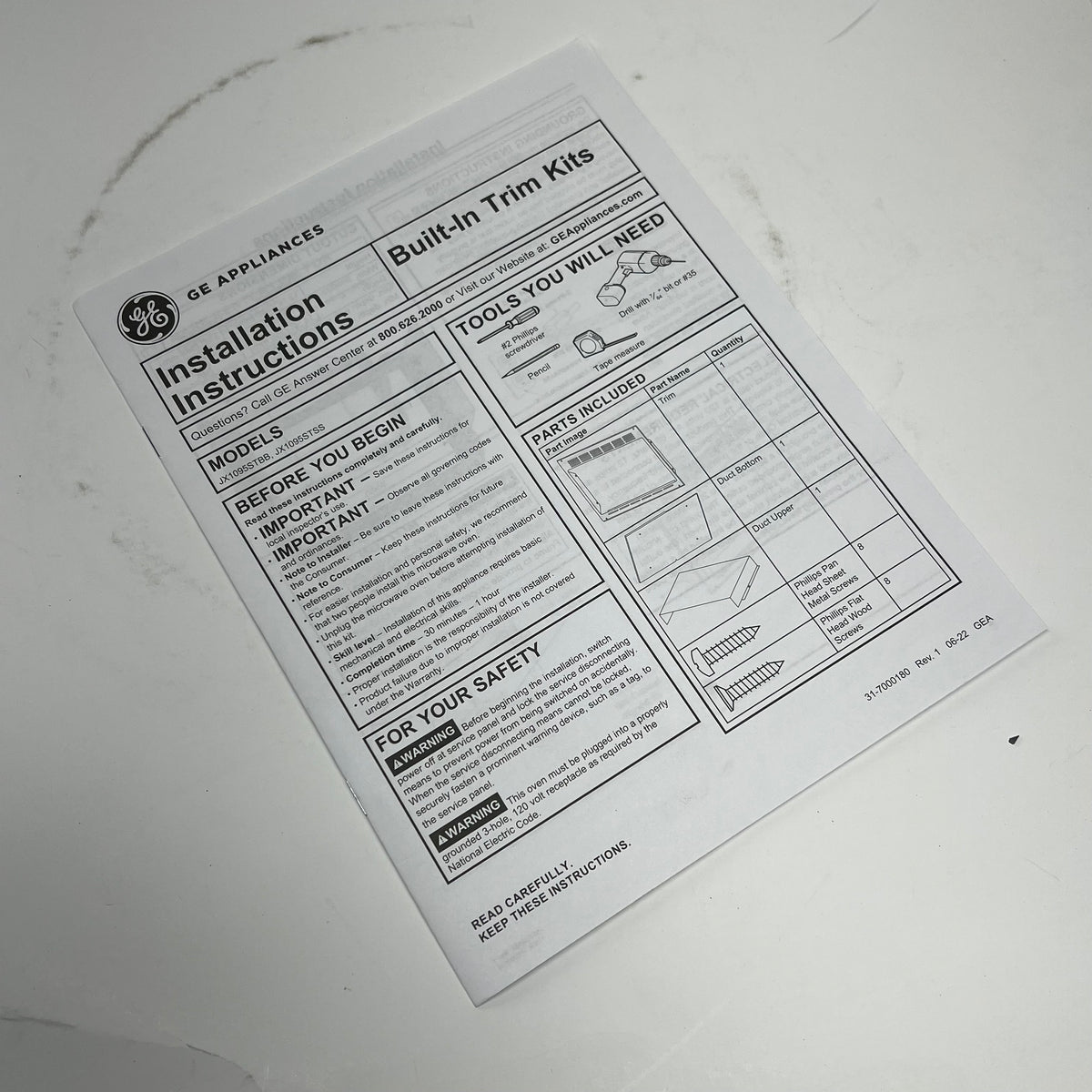 GE APPLIANCES Premium Microwave Trim Kit 0.9 Cu. Ft. Black Stainless JX1095STBB