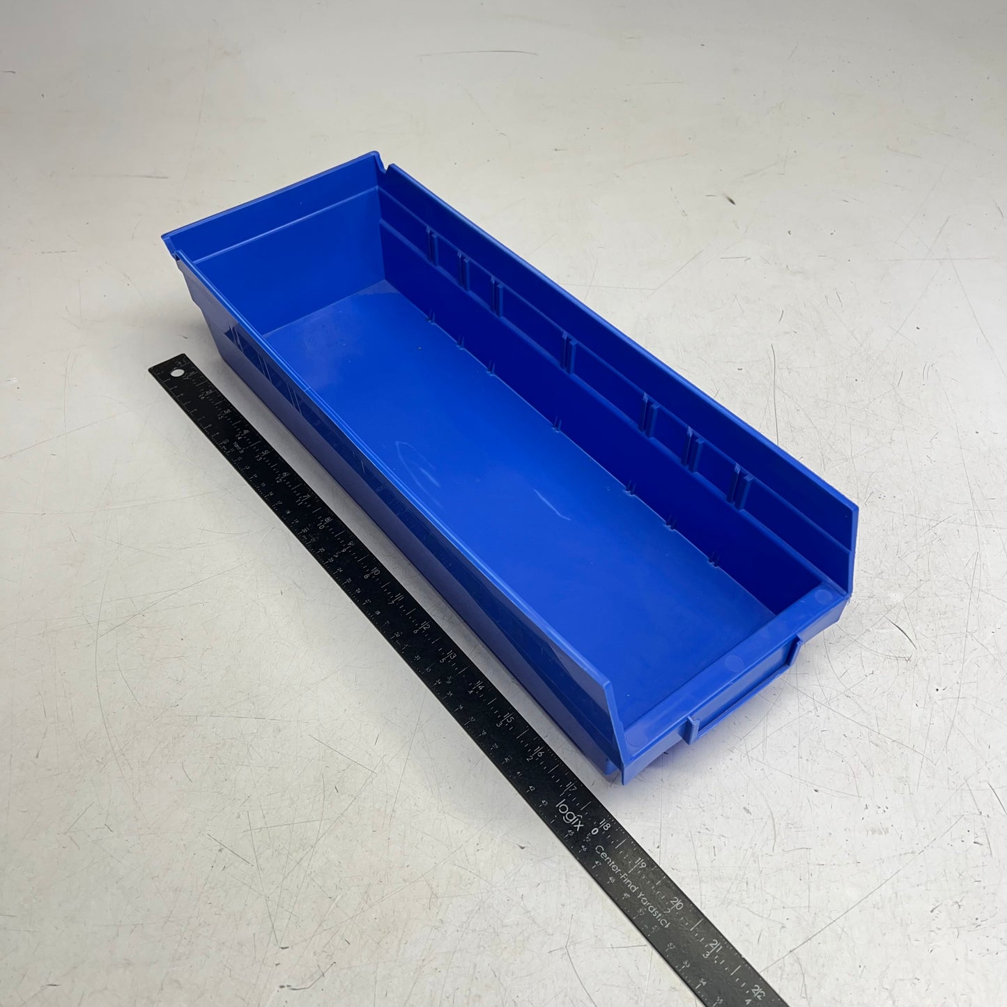 ZA@ (6 PACK) Slide Out Organizing Bins  Assorted Sizes Blue Green