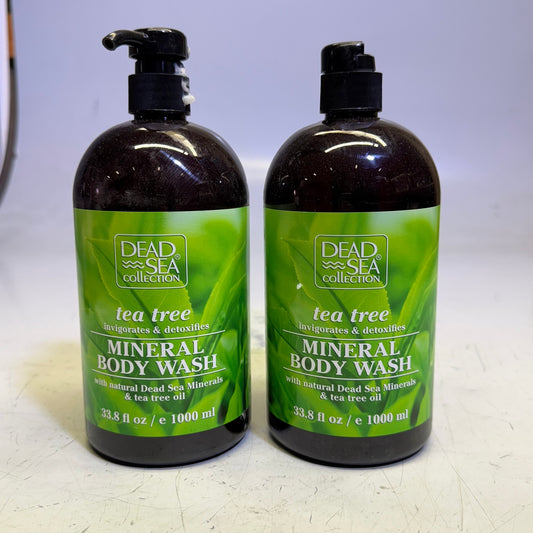 ZA@ DEAD SEA COLLECTION (2 PACK) Tea Tree Mineral Body Wash Detoxing 33.8 Fl oz. (As-is)