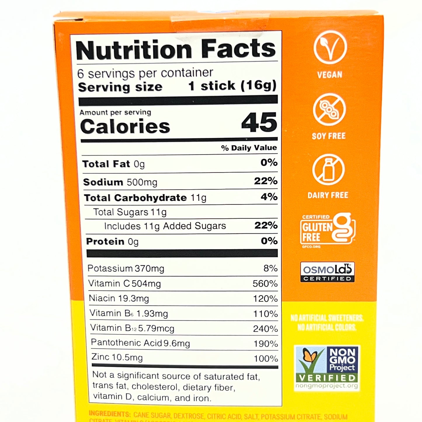 LIQUID I.V (6 PACK) Hydration Multiplier + Immune Support Tangerine 0.56 oz. Orange BB 01/28