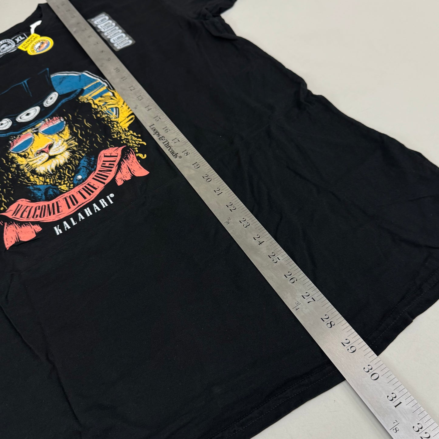 THE DUCK COMPANY Welcome To The Jungle Kalahari T-Shirt Adult X-Large Black,Blue,Yellow