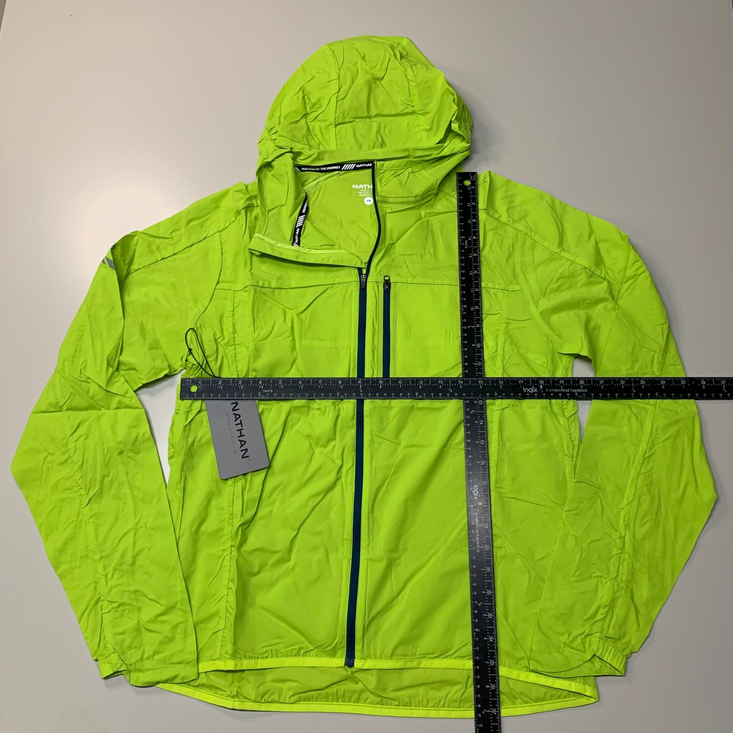 NATHAN Stealth Jacket W/ Hood Women's Acid Lime Size Large NS90060-50061-L