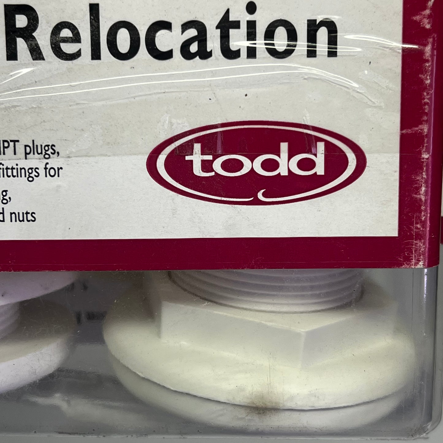 TODD Holdings Tank Fitting Relocation Kit Stainless Steel Hardware White 90-2219