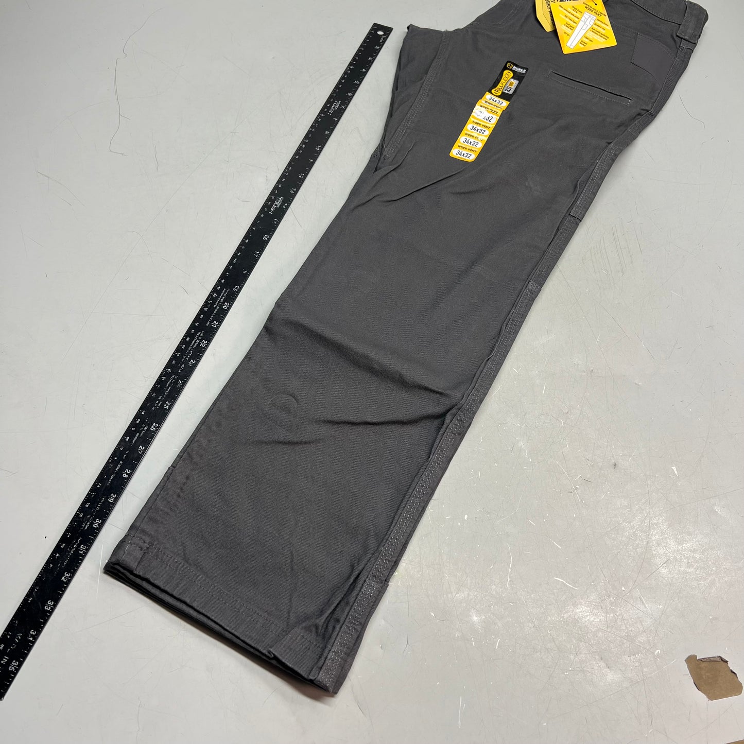 NOBLE OUTFITTERS Full Flex HD Hammer Canvas Work Pant Men's Sz 34x32 Wolf Grey