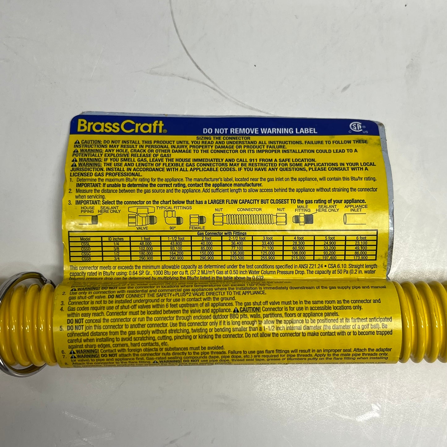 BRASSCRAFT Procoat Stainless Steel Gas Connector 3/4" ID (7/8" OD) CSSB2|1-24