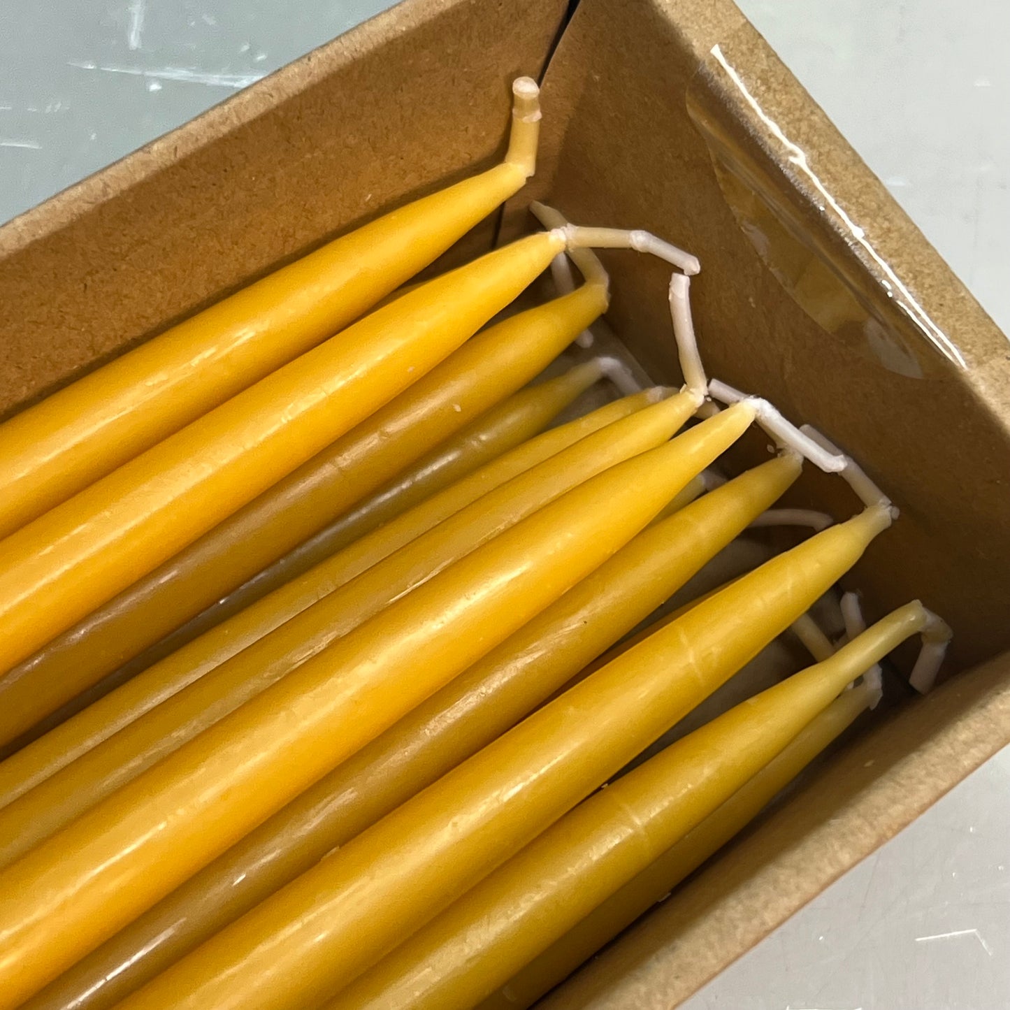 CREATIVE CO-OP (24 PACK) Thin Taper Candles Unscented 1/2" R 10"H Caramel CD2242