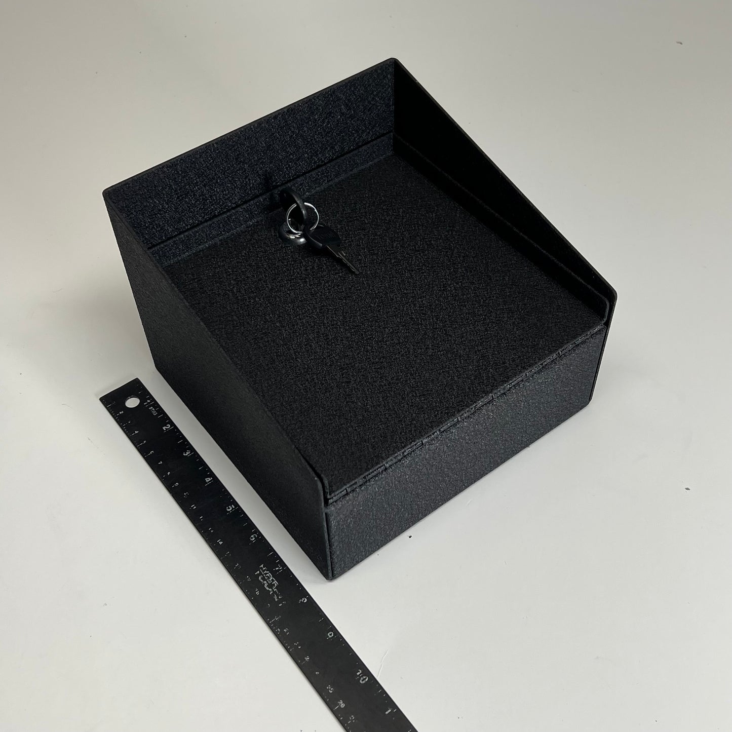 PEDESTAL PRO Square Steel Housing for Low Voltage Security 8" Black MC-CS-08-E