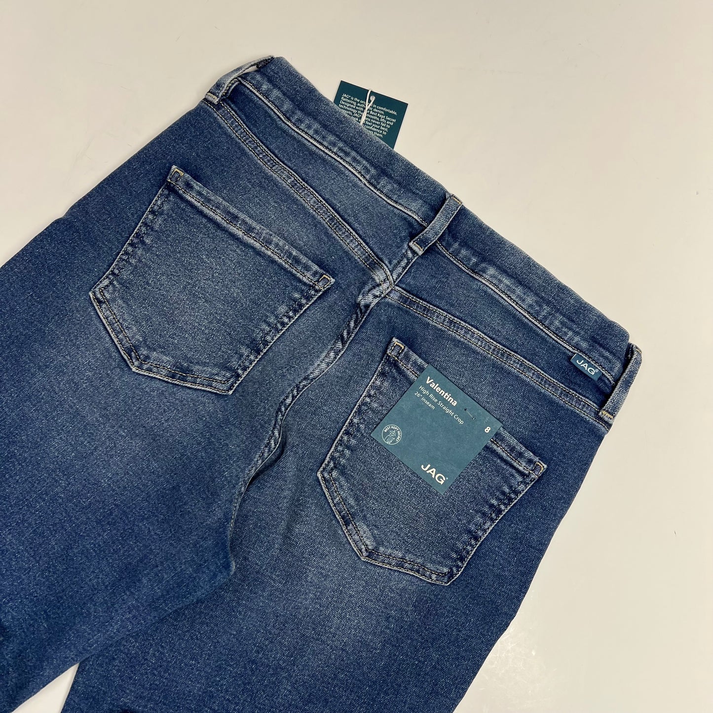 JAG Valentina High Rise Straight Crop Jeans Women's Sz 8/26 Medium Wash