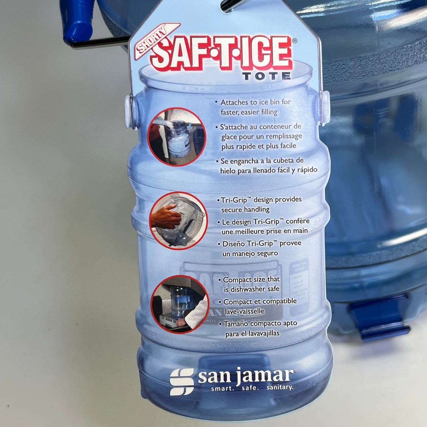 SAFTICE TOTE San Jamar Sanitary Tote to Transport Ice 5 Gal. SI6100