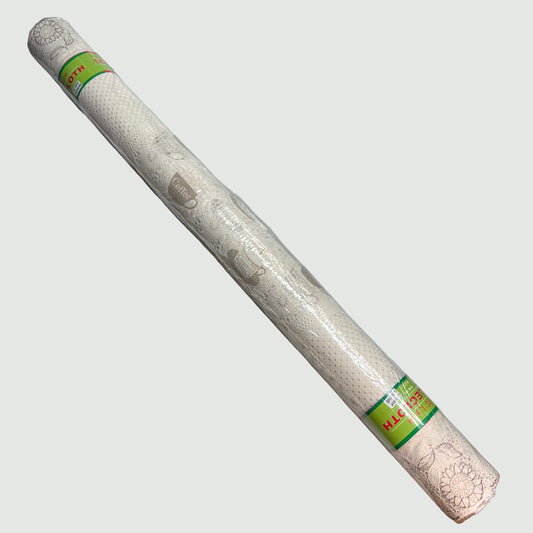 PVC Floral Lace Coffee Mugs Pattern Dinning Table Cloth 54"x60' White/Brown