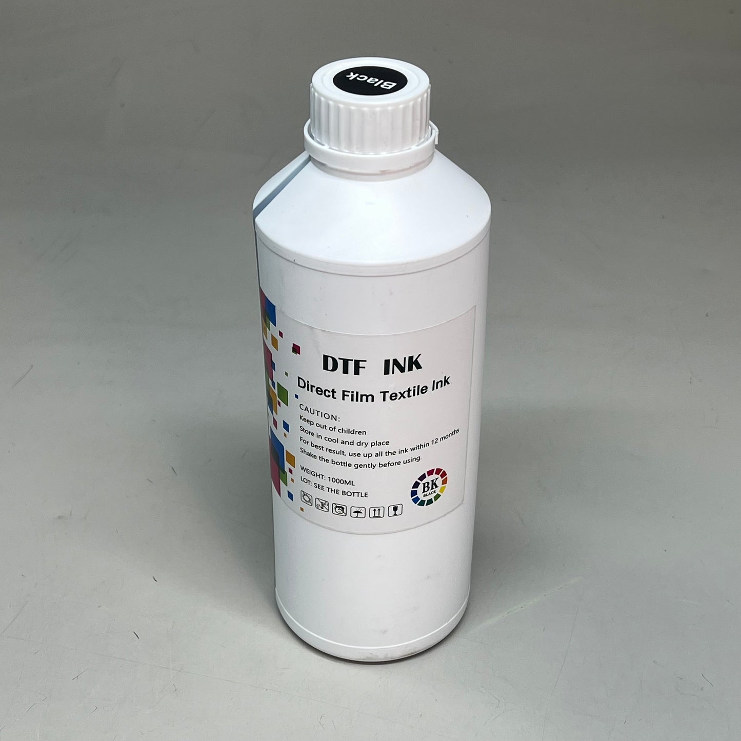 DTF INK Assorted Direct To Film Printing Ink, Powder & Roll Kit Assorted Colors (White Bottle Has Little Hole)
