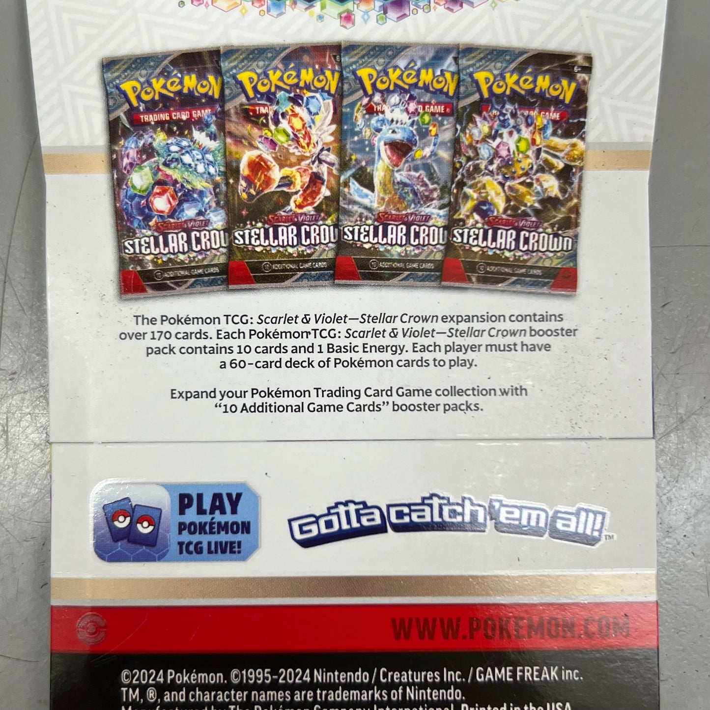 POKÉMON 1 of 4 Scarlet & Violet Stellar Crown Booster Pack 10 Cards 10-10364-101