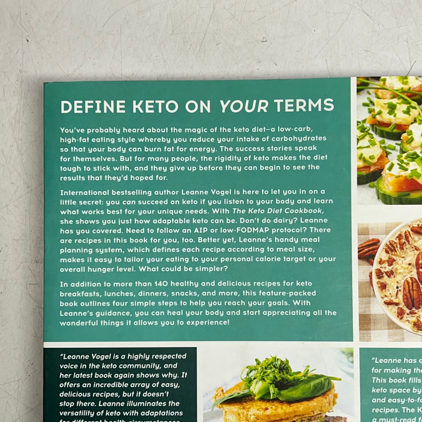 THE KETO DIET COOKBOOK 140+ Flexible Meals Paperback Book by Leanne Vogel