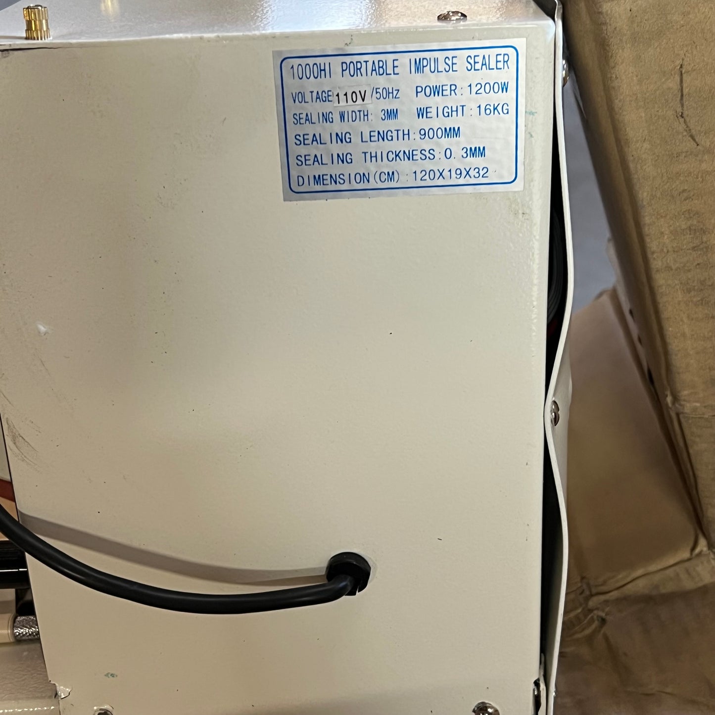 ZA@ Manual Impulse Heat Sealer Efficient Bag Sealing 40" Grey HI-1000 (As-is)