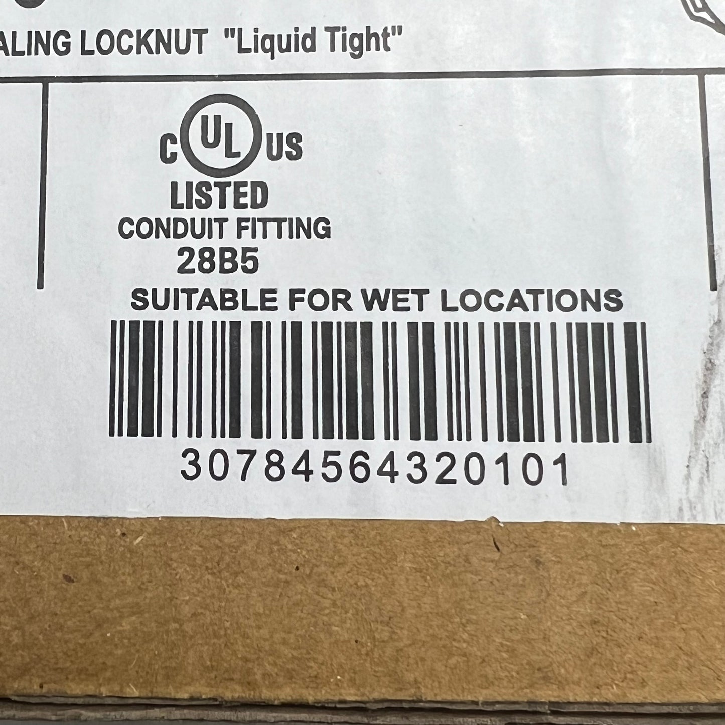 EATON Conduit Sealing Locknut "Liquid Tight" Malleable Iron Zinc Plated 4" SL10