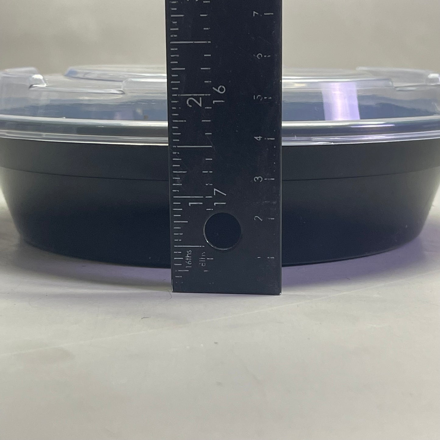 FINELINE (150 PACK) Round Container, Reform Collection 24 Oz Black & Clear 17CPRB24