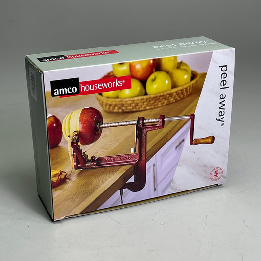 ZA@ AMCO Cast Iron Clamp Apple Peeler Corer Slicer Potatoes Red A501 628401