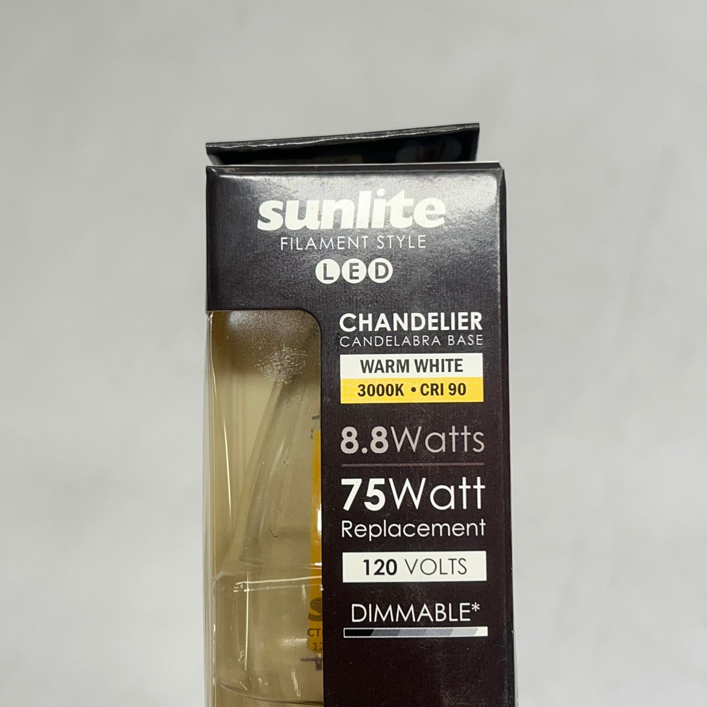 SUNLITE (4 PACK) Filament Light Bulb Chandelier 120 V E12 Warm White 81337