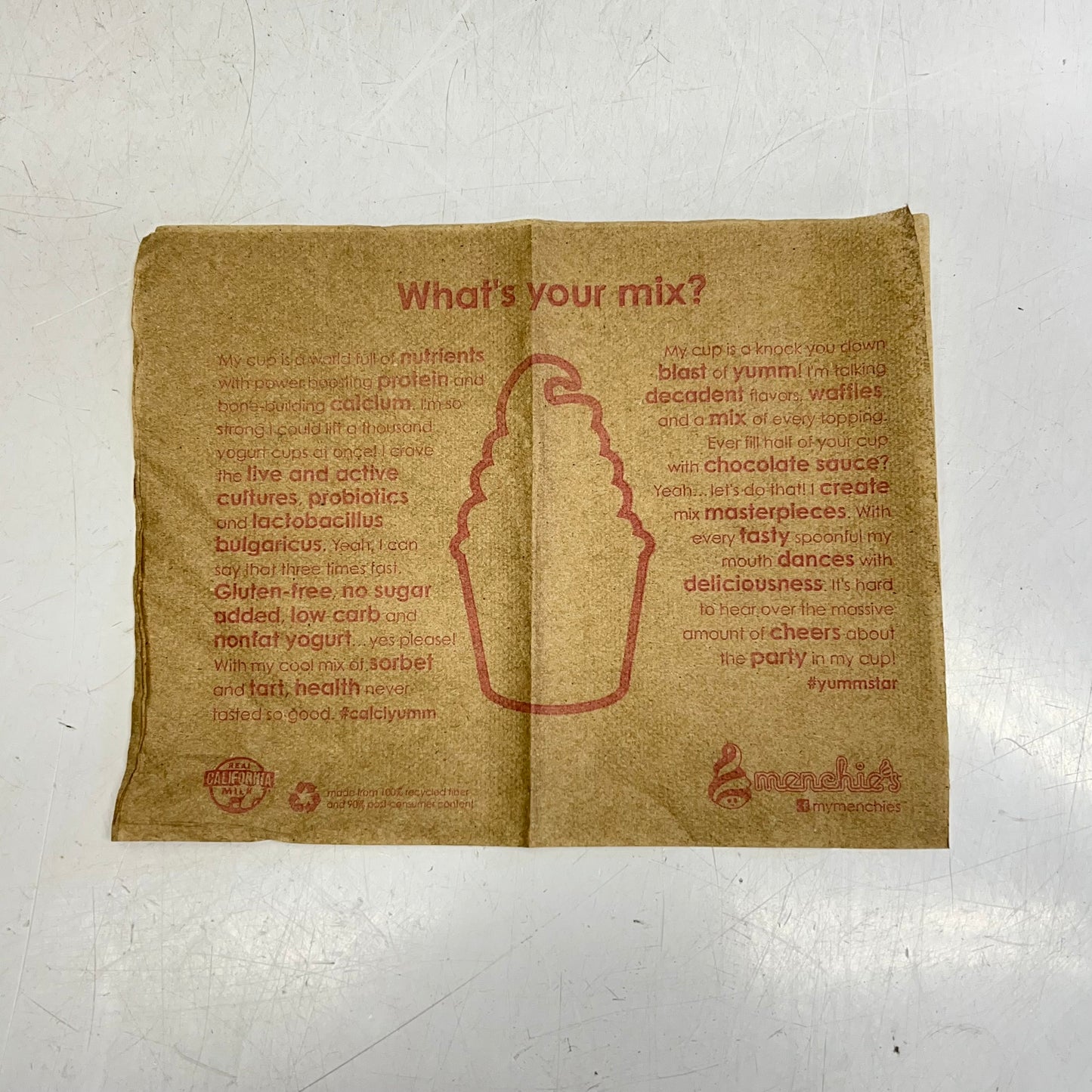 ZA@ MENCHIES (6000 NAPKINS) Company Paper Napkins 8"x6" Brown/Pink Z65350D2 (New |Other)