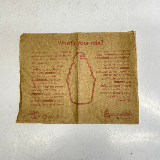 ZA@ MENCHIES (6000 NAPKINS) Company Paper Napkins 8"x6" Brown/Pink Z65350D2 (New |Other)