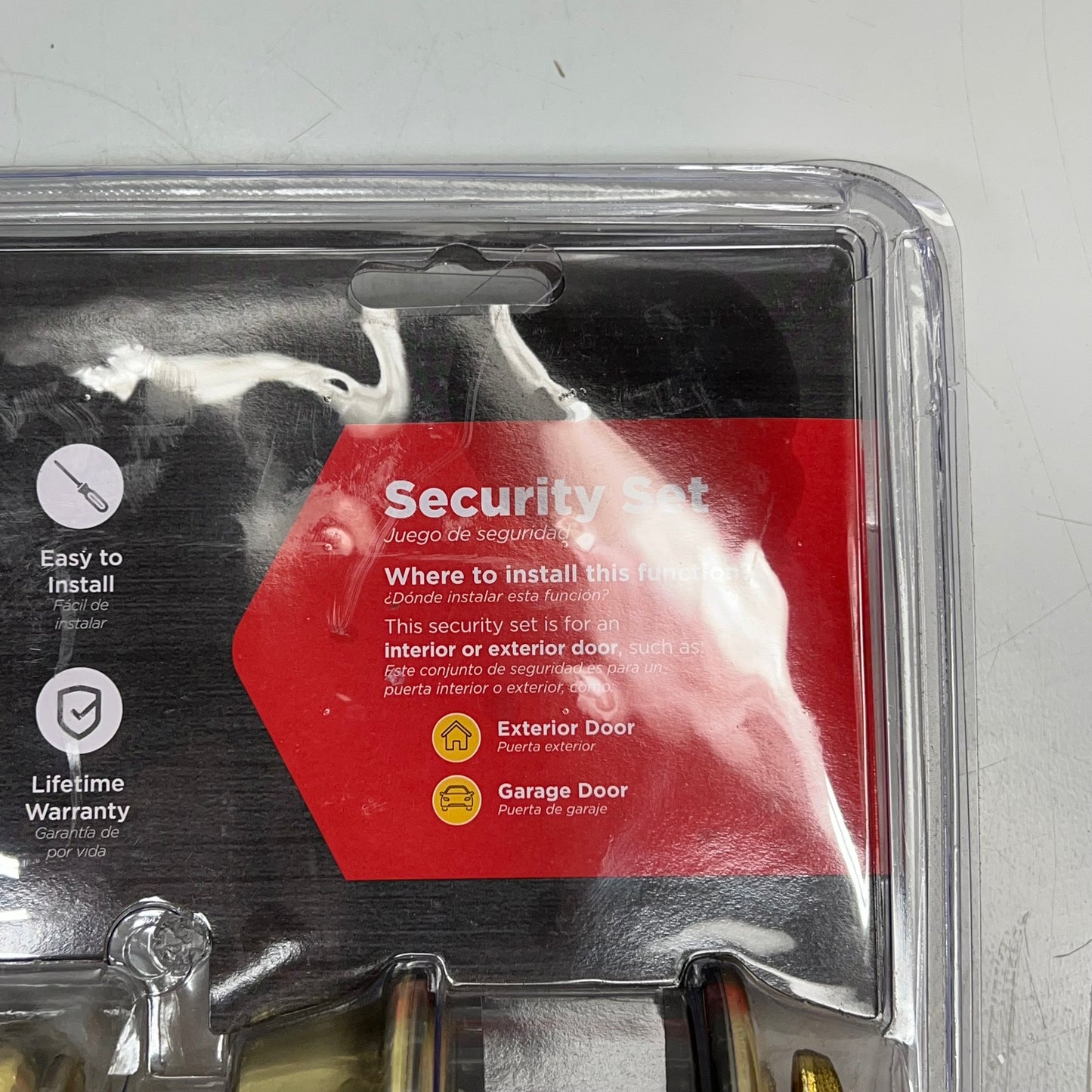 KWIKSET Exterior Entry Door Knob & Deadbolt Combo Pack Polished Brass 92420-031