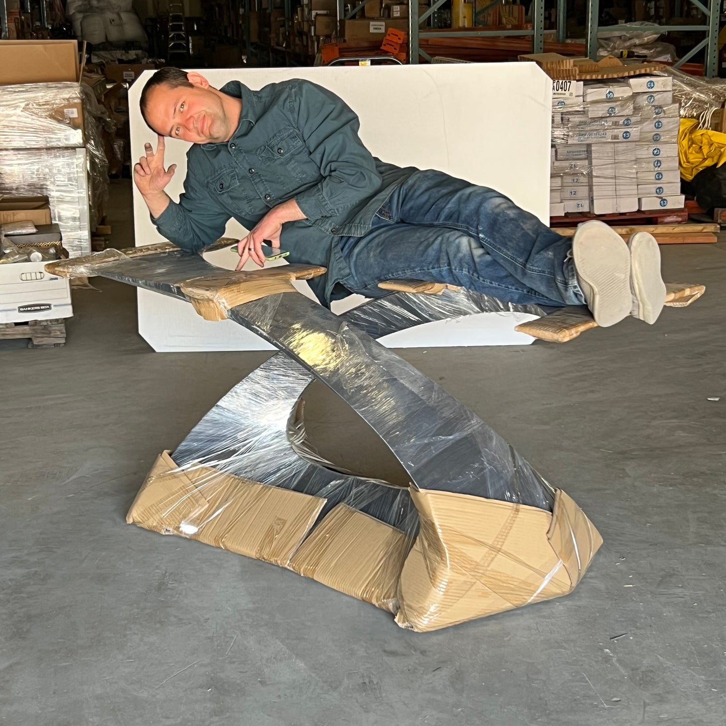 SIBUR 307 Prestige Table Base GS70CR-P1 Sz 65.7” x 33” x 34.2”,Black GS70CR-P1